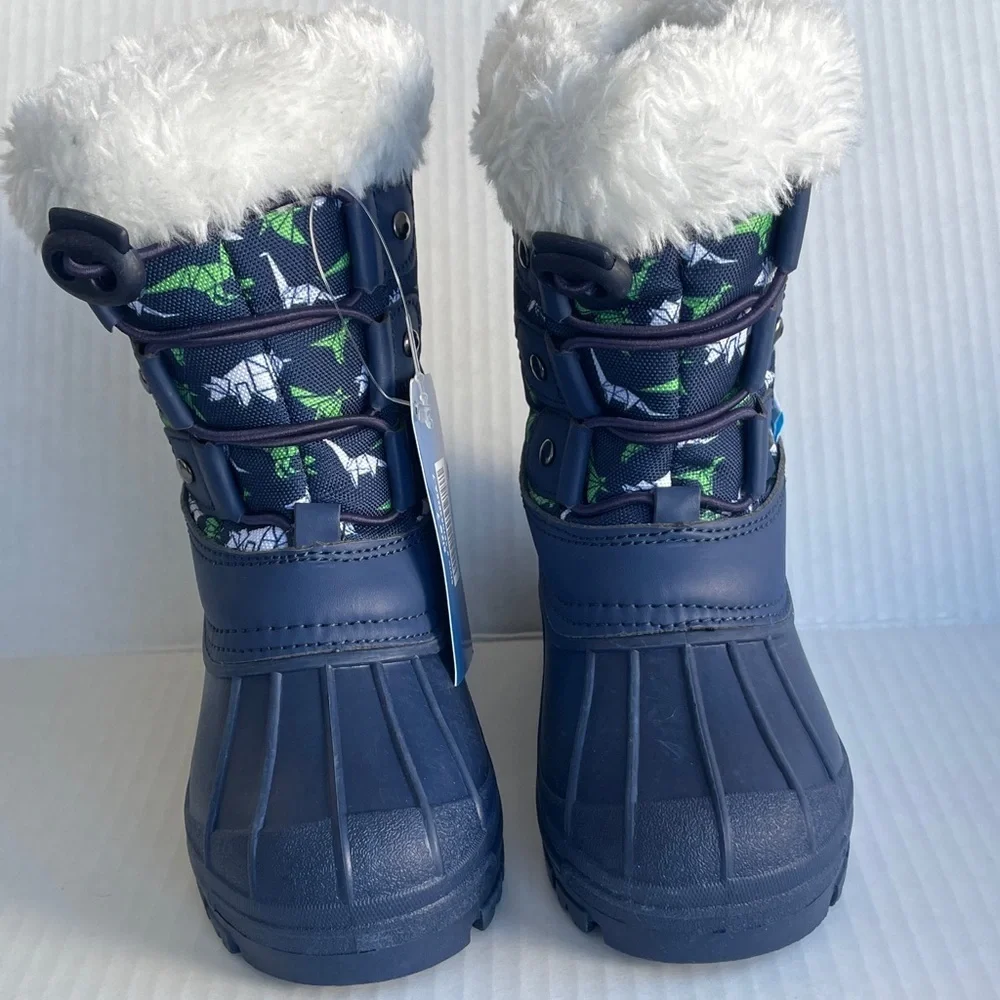 Zoogs Navy Boots with Dinosaur Design Toddler 7